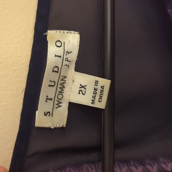 Studio Woman JP, 2X, Blue And Pink - Picture 3 of 8